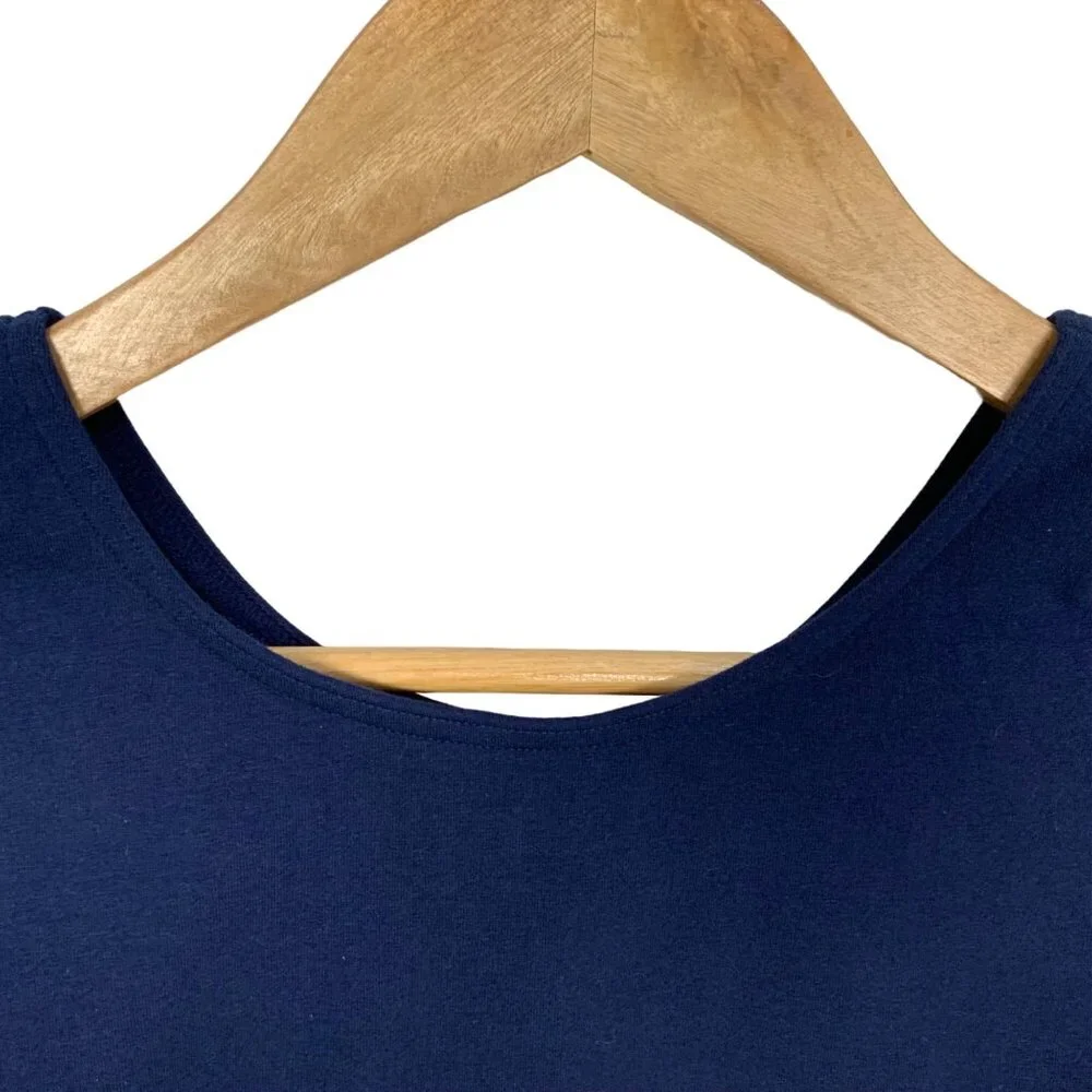 Capezio Child’s Small Cap Sleeve Scoop Neck Leotard CC400C Navy Blue Lined